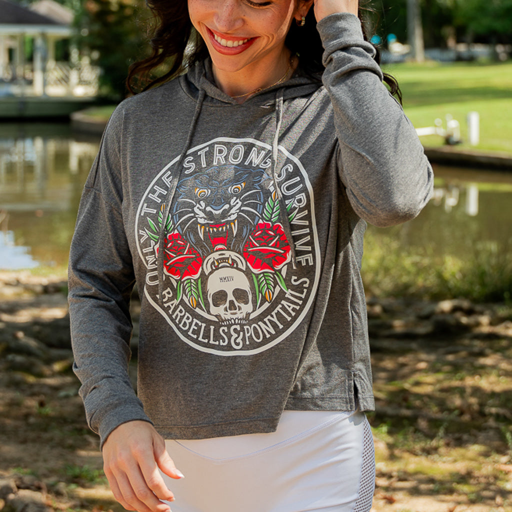 Lightweight Crop Hoodie Tee