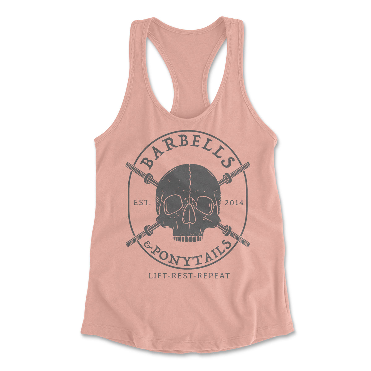 Skulls & Barbells Racerback Tank – Barbells & Ponytails