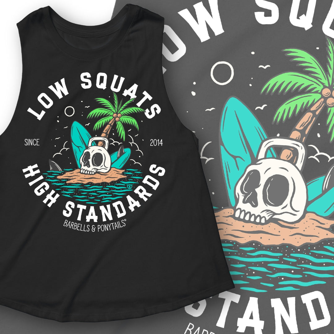 skull island racerback tank front