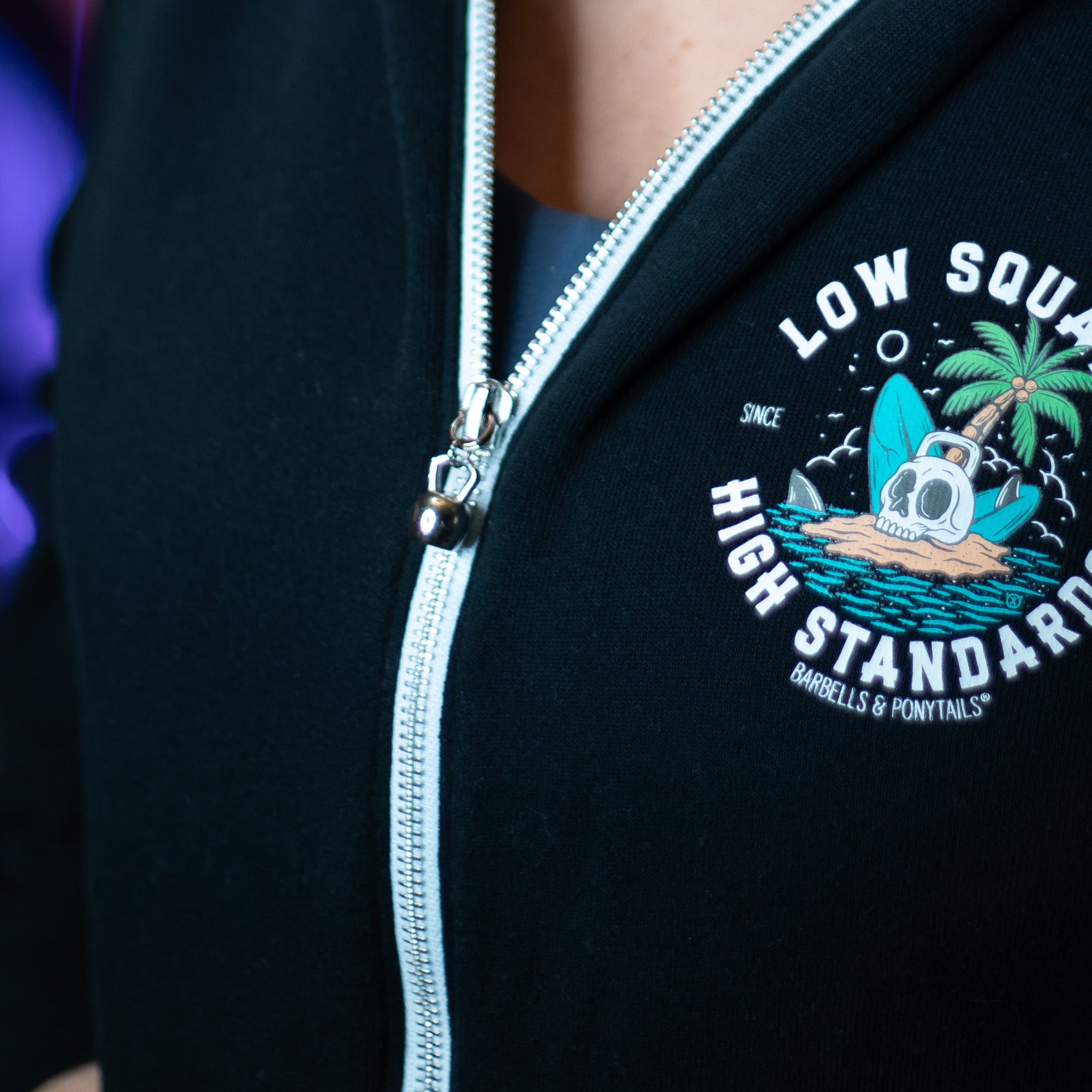 Skull Island Premium Zip Hoodie – Barbells & Ponytails