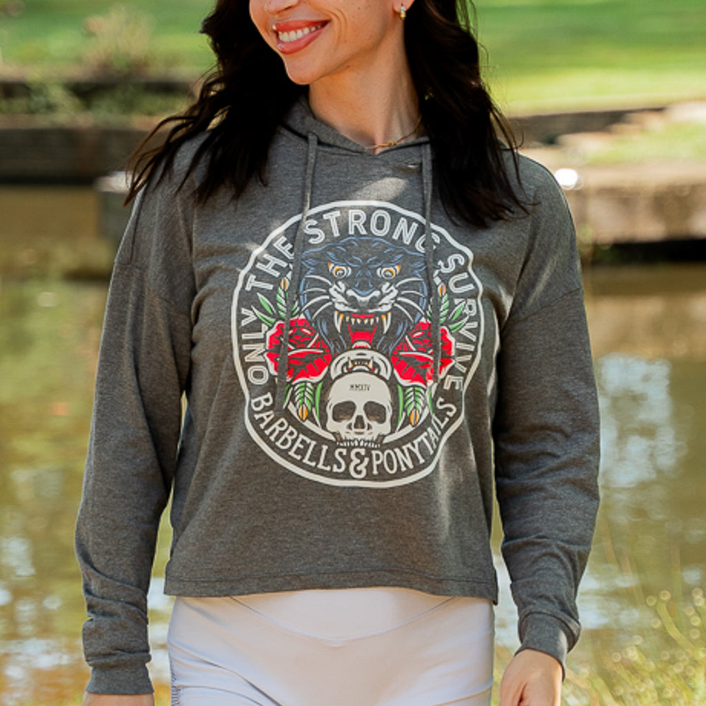 Lightweight Crop Hoodie Tee