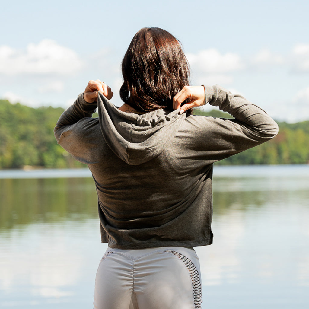 Lightweight Crop Hoodie Tee