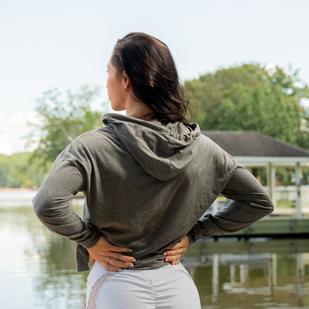 Lightweight Crop Hoodie Tee