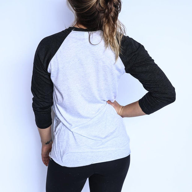 "Little Gym Of Horrors" 3/4 Sleeve Tee - Barbells & Ponytails