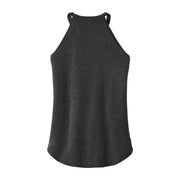 black flowy high neck tank