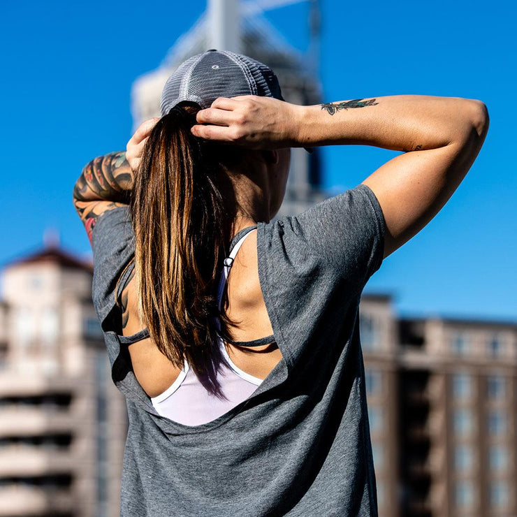 Classic Distressed Baseball Hat - Barbells & Ponytails